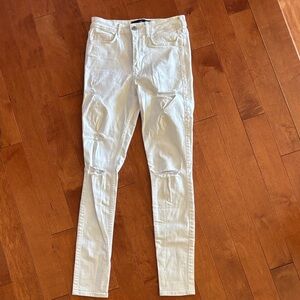 Hollister Women's White Skinny Jeans
